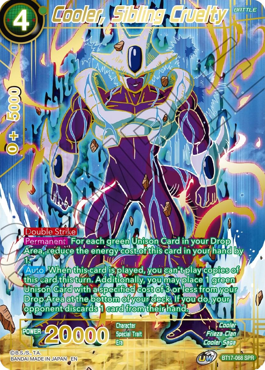 Cooler, Sibling Cruelty [SPR] BT17-068 Dragon Ball Super Ultimate Squad