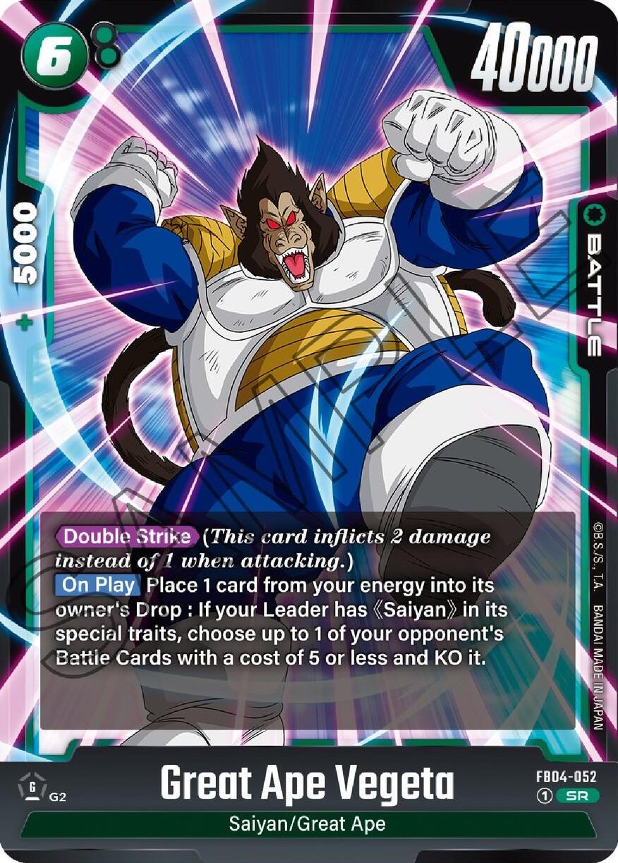 Great Ape Vegeta FB04-052 Dragon Ball Fusion World Ultra Limit