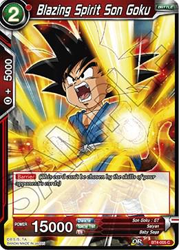 Blazing Spirit Son Goku BT4-005 Dragon Ball Super Colossal Warfare