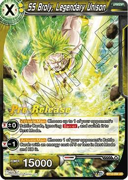 SS Broly, Legendary Unison BT10-094 Dragon Ball Super Rise of the Unison Warrior: Pre-Release Promos