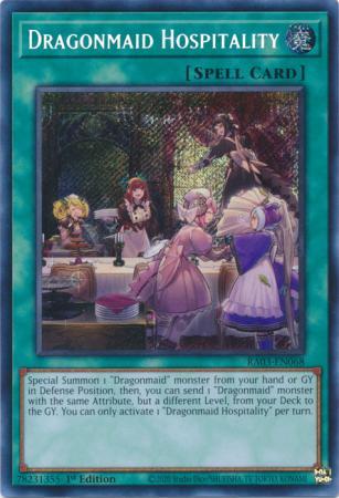 Dragonmaid Hospitality [Secret Rare] RA03-EN068 YuGiOh Quarter Century Bonanza