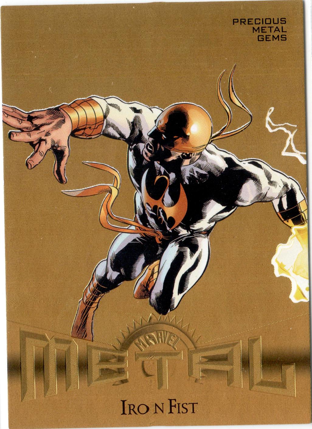 Iron Fist [Gold Precious Metal Gems] #R-13 2024 SkyBox Metal Universe Avengers Retro