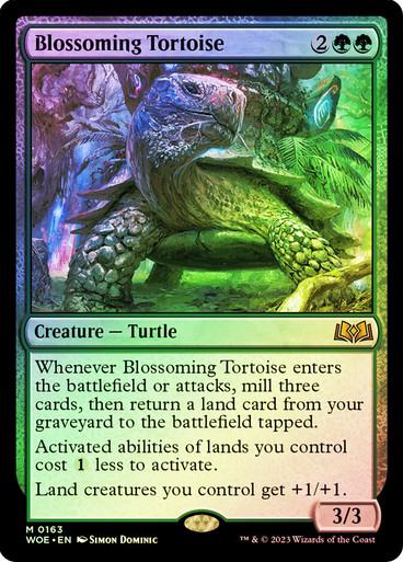 Blossoming Tortoise [Foil] #163 Magic Wilds of Eldraine