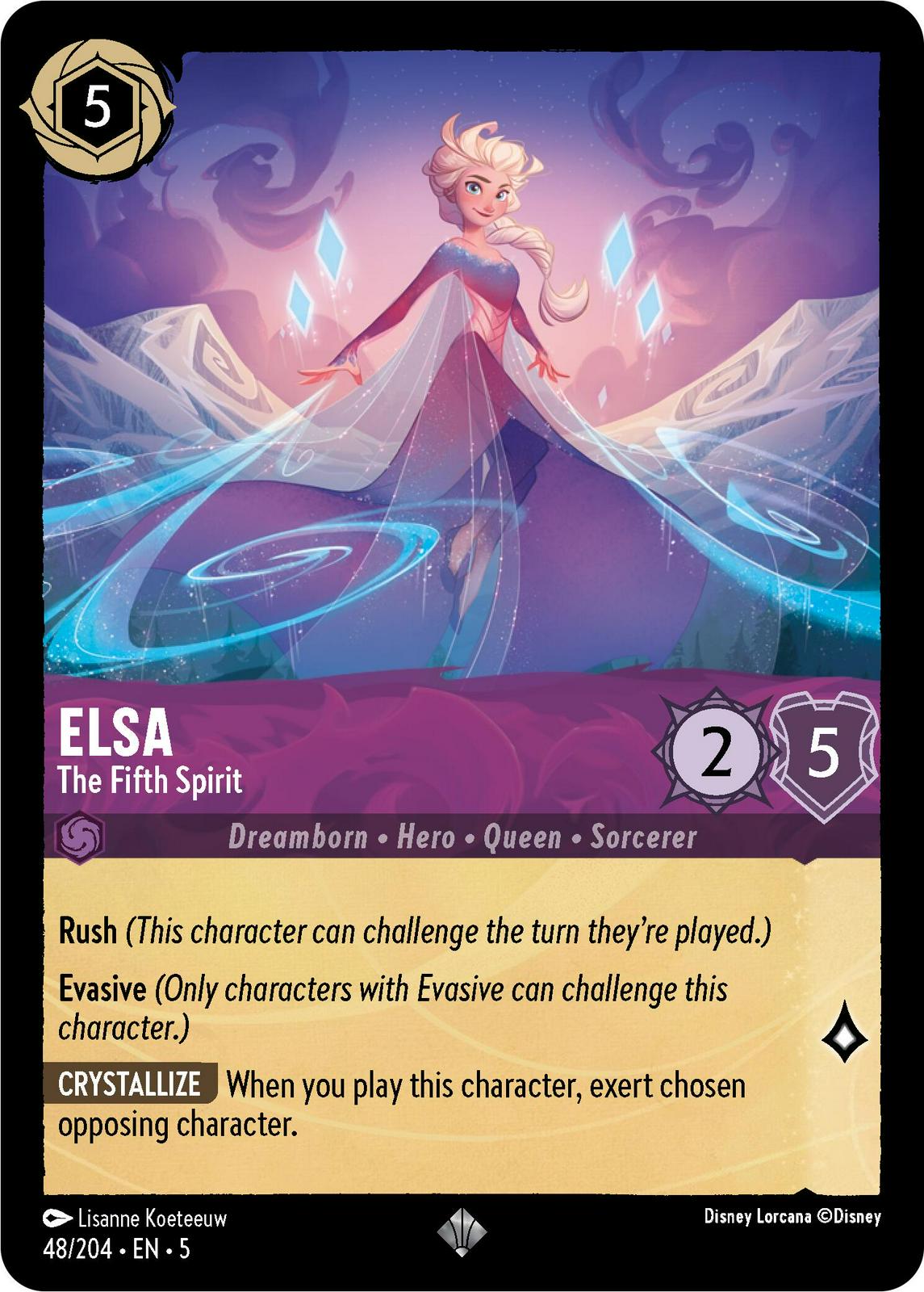 Elsa - The Fifth Spirit [Foil] #48 Lorcana Shimmering Skies