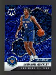 Immanuel Quickley [Fast Break Blue] Basketball Cards 2020 Panini Mosaic Prices