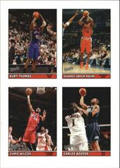 Thomas/Abdur-Rahim/Wilcox/Boozer #16 Basketball Cards 2005 Topps Bazooka 4 on 1 Stickers Prices