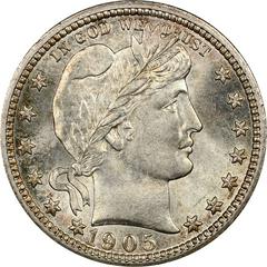 1905 [PROOF] Coins Barber Quarter Prices