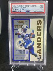 Barry Sanders [Gold] #29 Football Cards 1998 Playoff Contenders Ticket Prices