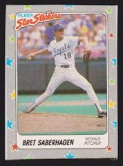 Bret Saberhagen Baseball Cards 1988 Fleer Star Stickers Prices