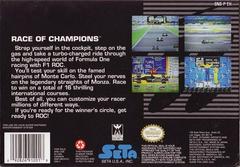 F1 ROC Race Of Champions - Back | F1 ROC Race of Champions Super Nintendo