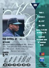 Card Back | Ken Griffey Jr. Baseball Cards 1994 Studio