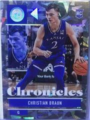 Christian Braun [Cracked Ice] #6 Basketball Cards 2022 Panini Chronicles Draft Picks Prices