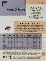 Rear | Phil Nevin Baseball Cards 2001 Topps Gallery