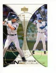 Alex Rodriguez, Ken Griffey Jr #GE10 Baseball Cards 2000 Upper Deck Hitter's Club Generations Excellence Prices