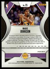 Back Side | Magic Johnson [Purple Prizm] Basketball Cards 2019 Panini Prizm
