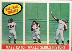 Willie Mays [Baseball Thrills - Mays Catch Makes Series History] Baseball Cards 1959 Topps Prices
