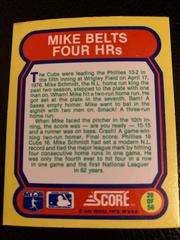 Mike Belts Four HRs #20 Baseball Cards 1988 Score Magic Motion Great Moments in Baseball Prices