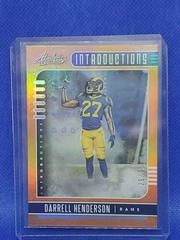 Darrell Henderson [Spectrum Orange] Football Cards 2019 Panini Absolute Introductions Prices