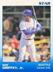 Ken Griffey Jr. [Career Info Yellow Back] #3 Baseball Cards 1989 Star Griffey Jr Prices