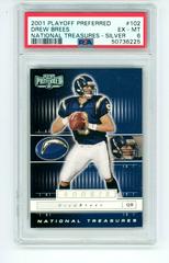 Drew Brees [National Treasures Silver] #102 Football Cards 2001 Playoff Preferred Prices