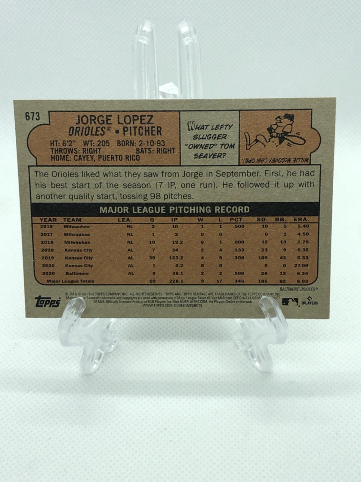 Lopez 673 Prices 2021 Topps Heritage Baseball Cards