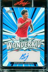 Brennan Johnson [Prismatic Blue] Soccer Cards 2022 Leaf Metal Wonderkid Autographs Prices