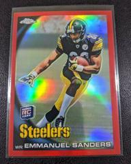 Emmanuel Sanders [Red Refractor] Football Cards 2010 Topps Chrome Prices