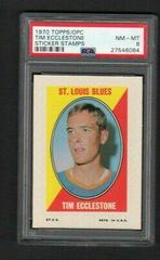 Tim Ecclestone Hockey Cards 1970 Topps OPC Sticker Stamps Prices