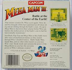  Box Back  | Mega Man 3 GameBoy