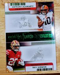 Anthony Schwartz, Trey Sermon Round Numbers [Green Foil] #RN-ASC Football Cards 2021 Panini Contenders Round Numbers Dual Prices