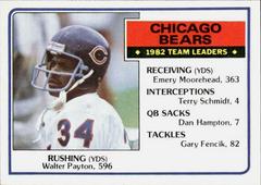Walter Payton [Bears Team Leaders] Football Cards 1983 Topps Prices