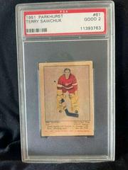 Terry Sawchuk #61 Hockey Cards 1951 Parkhurst Prices