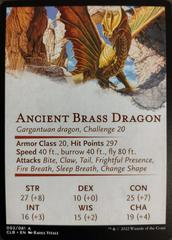 Ancient Brass Dragon [Art/Stat] #2 Magic Commander Legends: Battle for Baldur's Gate Prices