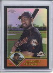 Marquis Grissom [Black Refractor] #345 Baseball Cards 2003 Topps Chrome Prices
