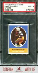 Dave Williams Football Cards 1972 Sunoco Stamps Update Prices