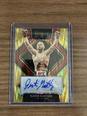 Justin Gaethje [Gold Flash] #SG-JGJ Ufc Cards 2022 Panini Select UFC Signatures Prices
