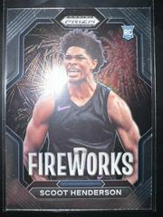 Scoot Henderson #3 Basketball Cards 2023 Panini Prizm Draft Picks Fireworks Prices