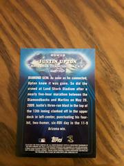 Reverse Side | Justin Upton Baseball Cards 2011 Topps Wal Mart Blue Diamond