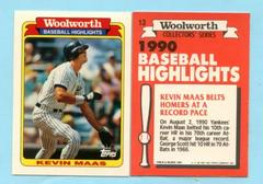 Keven Maas #13 Baseball Cards 1990 Woolworth Prices