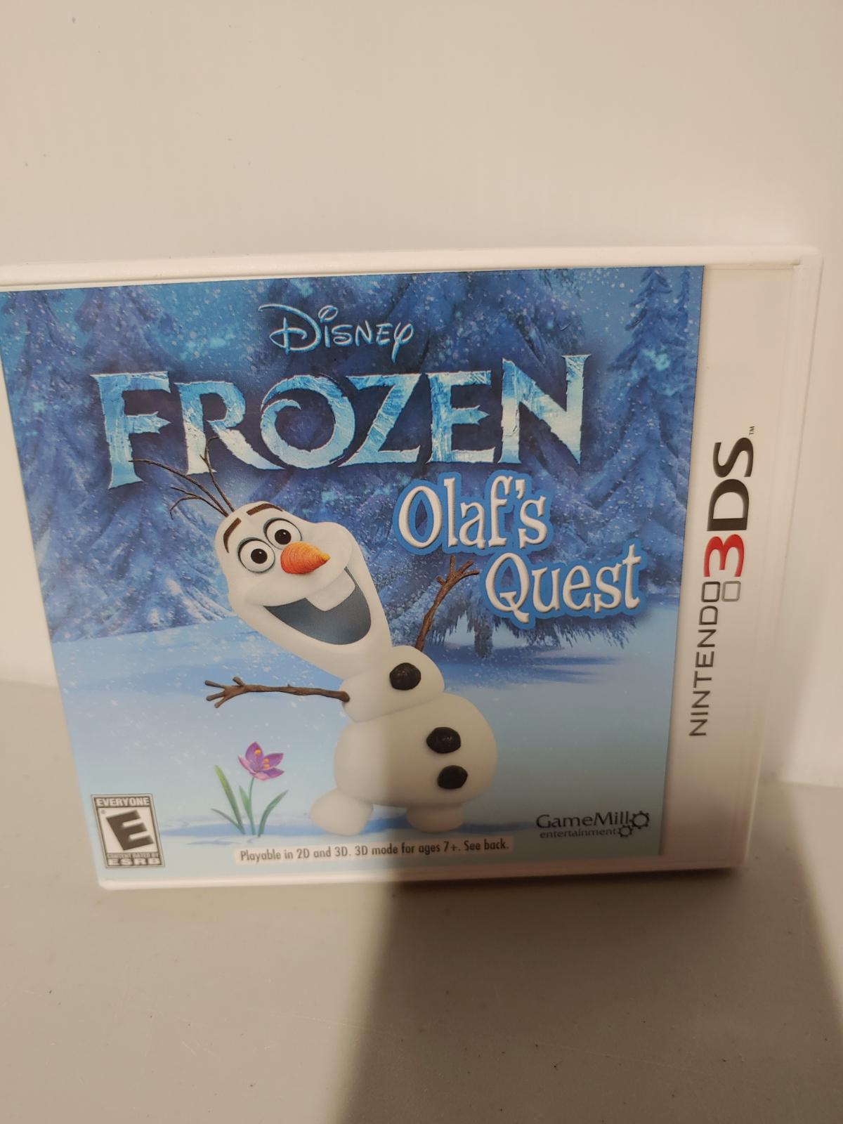 Frozen Olaf's Quest Item, Box, and Manual Nintendo 3DS