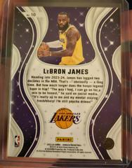 Back Of 2023-24 Donruss Magician #10 Lebron James | LeBron James [Purple] Basketball Cards 2023 Panini Donruss Magicians