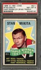 Stan Mikita [Hart, Ross, Ldy.Byng Trophy] #211 Hockey Cards 1968 O-Pee-Chee Prices