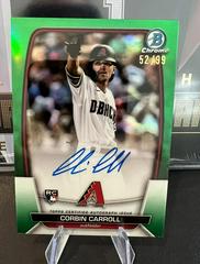 Corbin Carroll [Green] Baseball Cards 2023 Bowman Chrome Rookie Autographs Prices