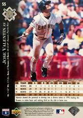 Rear | Jose Valentin Baseball Cards 1995 Upper Deck