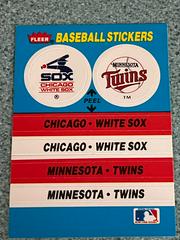 White Sox/ Twins Baseball Cards 1987 Fleer Team Stickers Prices