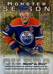 Connor McDavid [Gold] #MS-82 Hockey Cards 2023 Upper Deck Monster Season Prices