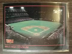 Mile High Stadium Baseball Cards 1993 Panini Donruss Triple Play Prices