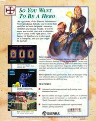 Back Cover | Hero's Quest: So You Want To Be A Hero PC Games
