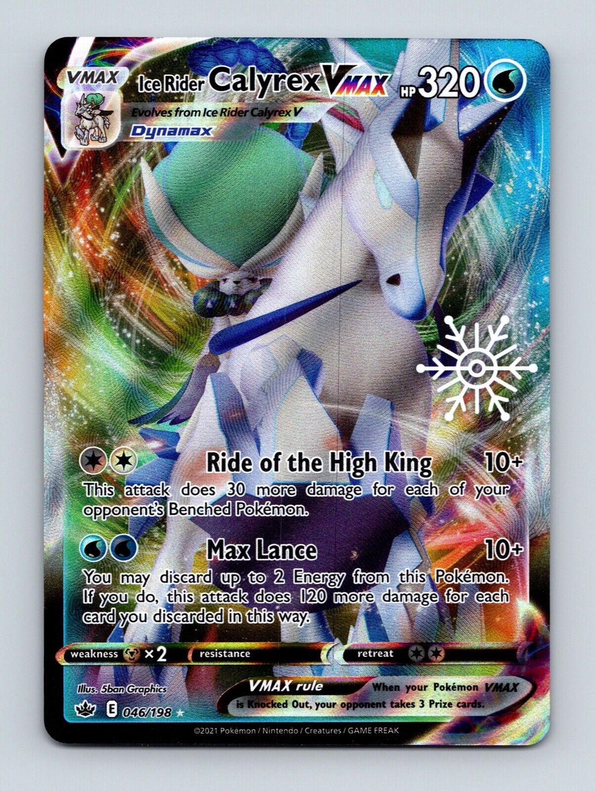 Pokemon Carta Ice Rider Calyrex VMAX - TG29/TG30 - Astral Radiance Trainer Gallery - Ultra Rare - Edizione Nero & Oro