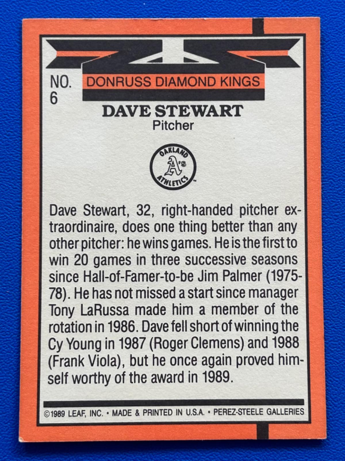 Dave Stewart #6 Prices | 1990 Donruss | Baseball Cards